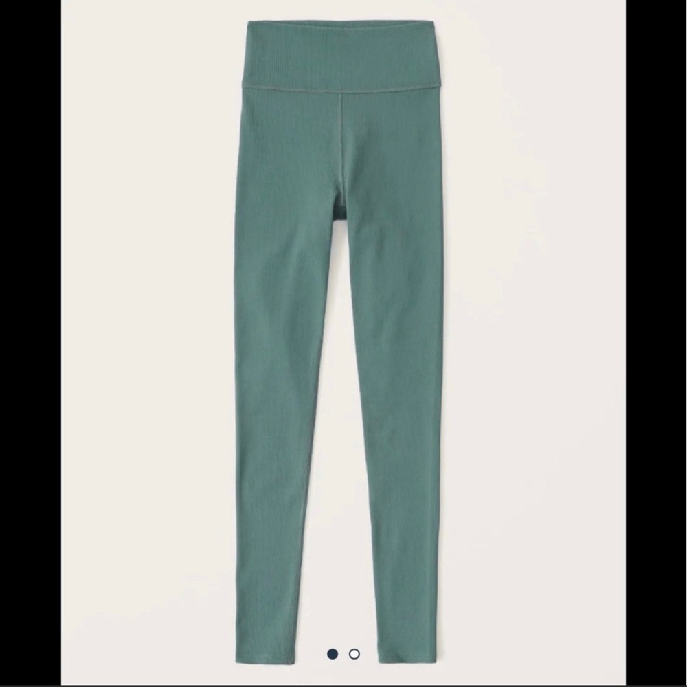 Perfect condition! Abercrombie ribbed leggings mallard green